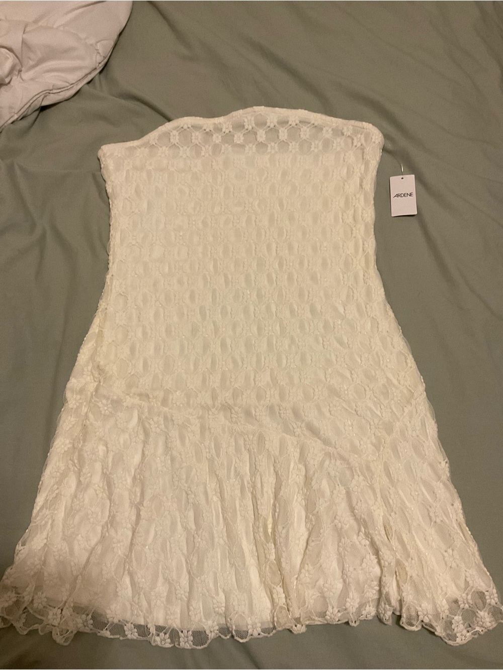 Ardene light, yellow Strapless Textured Mini Dress